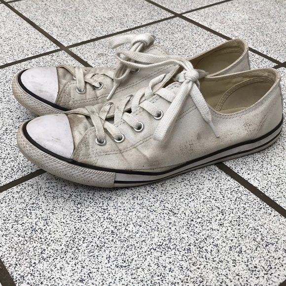 White Low Top Converse - Picture 3 of 5